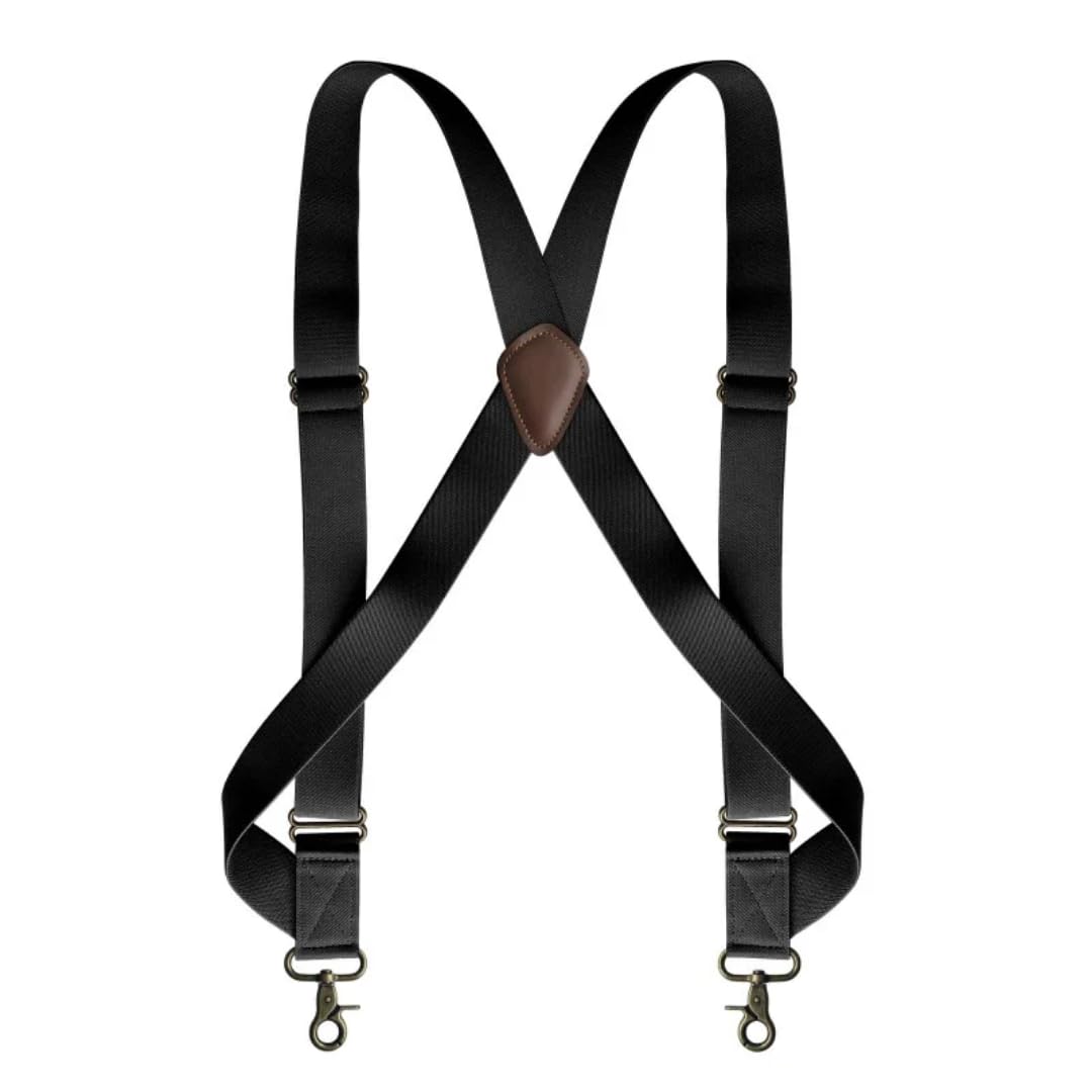 Bretelles Suspender Bretelles pour Hommes Travail 3,5 Cm De Large X-Back avec 2 Clips Latéraux Crochets Élastiques Réglables Bretelles De Pantalon Haut