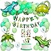 Produktbild Gafild Kindergeburtstag Deko, Geburtstagsdeko Geburtstag Dekorationen Luftballons mit Happy Birthday Dekoration Banner für Junge Mädchen Geburtstag (Dinosaurier)