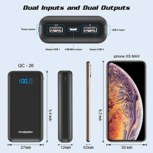 Ayeway Battery Pack 26800Mah Portable Charger 5V 2A Power Bank With 2 Ports Output & Digital Display,External Battery Phone Charger Compatible With Iphone,Samsung Galaxy,Pad And More. thumb #4