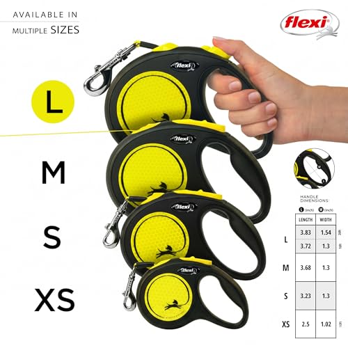 Image of New Neon Tape Leash, Large, 5m /16 ft, Upto 50 kg, Yellow