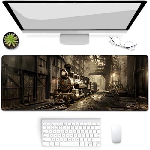 Tapis de souris rétro locomotive pour bureau et maison 80x30