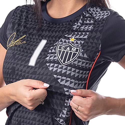 Camiseta Atlético-mg One Feminina - Preto+laranja - Gg