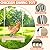 Jorewood 40cm Natural Wooden Chicken Swing Perch with Iron Monkey Decoration & Adurable Rope - Safe Poultry Toy for Hens, Birds with Wooden Beads & Durable Design