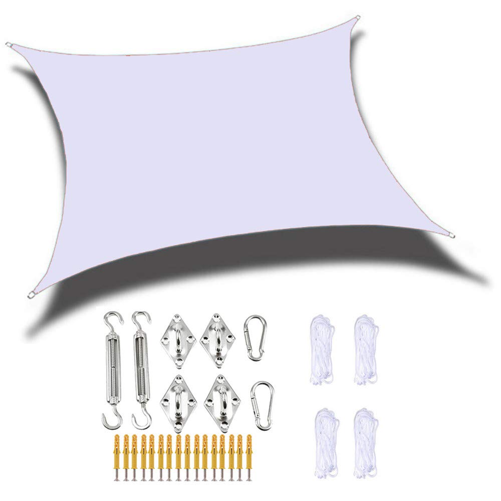 Voile solaire imperméable blanc pour protéger la terrasse et le jardin
