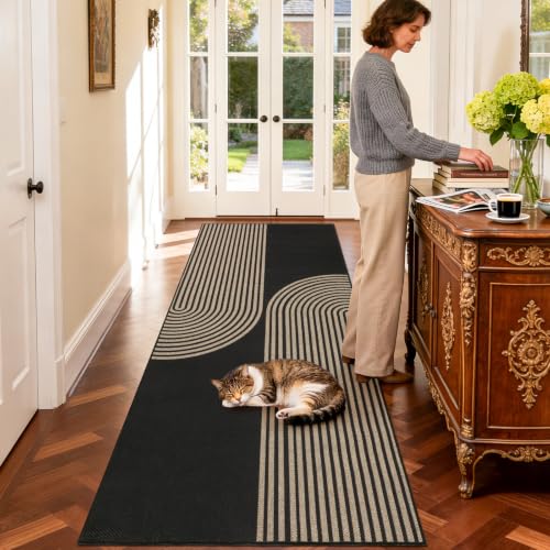 TUKDAK Weben Teppich Läufer Flur rutschfest 80x200cm, Waschbar Küchenteppich, Flurläufer Modern, Teppichläufer, Küchenläufer, Flur Teppich… – Ansicht 6