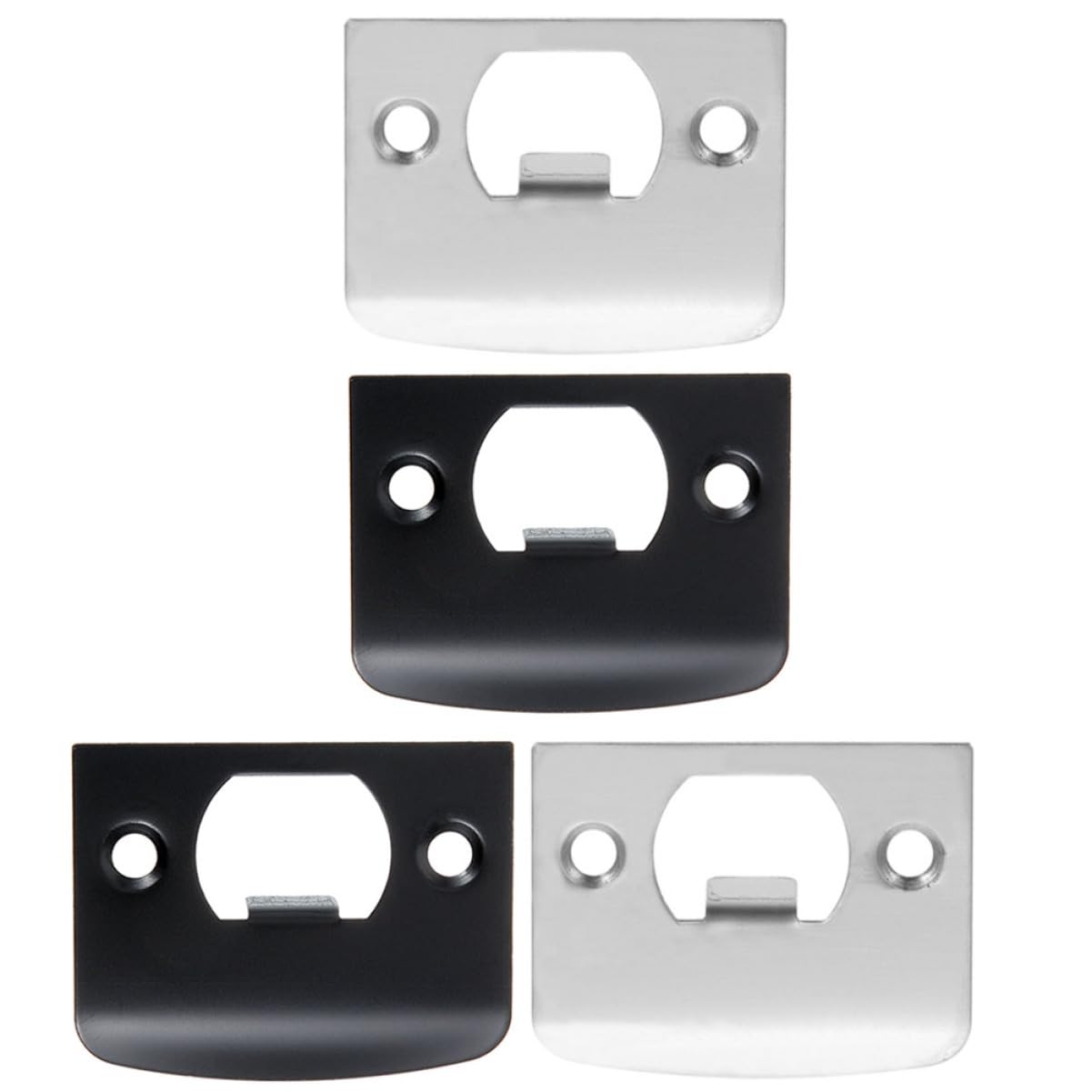 POPETPOP 5 Ensembles Guide De Verrouillage De Porte Gâche Portes Plaque De Renfort De Porte D'Entrée Plaque De Porte Butées De Porte Lourdes Loquet De Sécurité Plaque De 4 pièces * 5