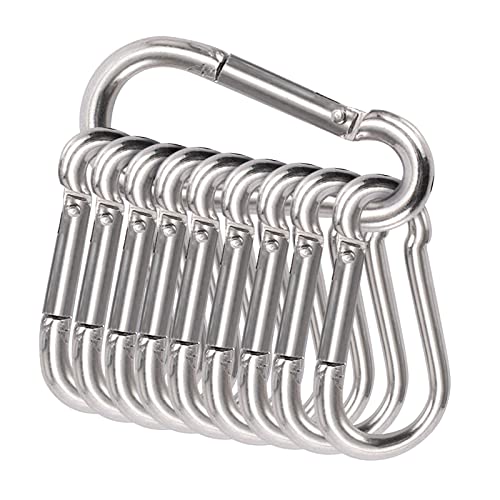 Greeney Carabiner Clip,10 Pcs 3.15 Inch Large Spring Snap Hook Keychain Carabiner for Camping Hiking Fishing