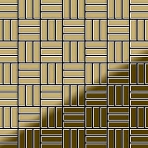 ALLOY Basketweave-Ti-GM Mosaikfliese Gold 0,82 m2