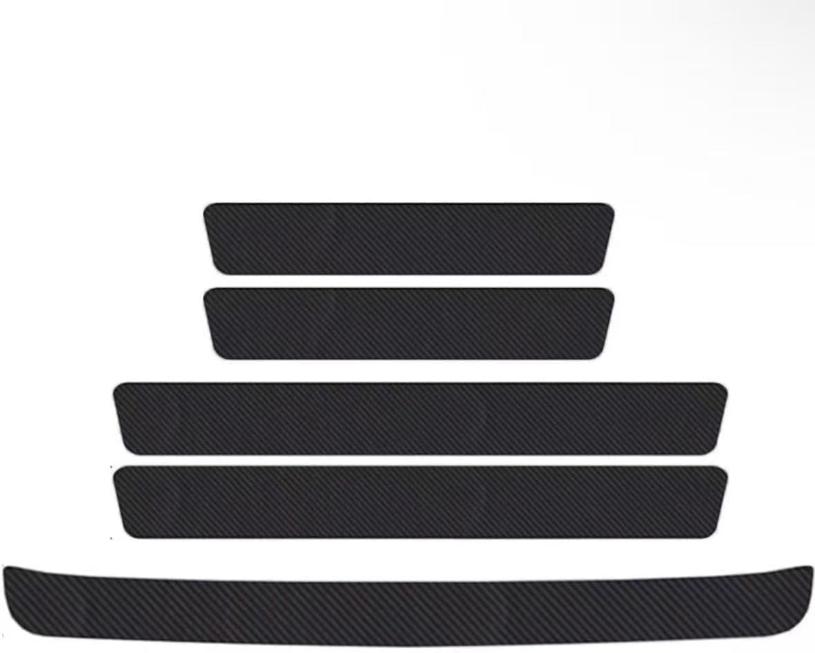 Tryagat 5 Pcs Door Sill Protector for Mazda CX5 CX 5, Scuff Plate Guard Protective Trim Anti-Scratch Car Entry Pedal Cover Decorative