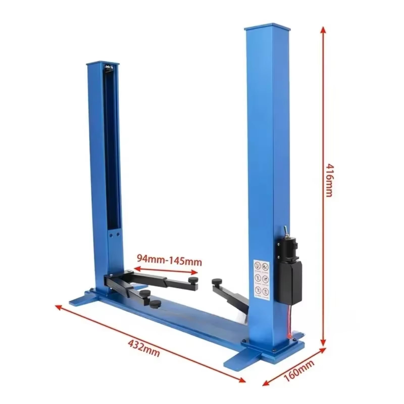 Für 1/14 1/10 1/8 1/6 RC Auto Zwei-Säulen-Hebebühne Garage Szenen Automatische Hebebühne Dual Motor Gantry Serie RC Zubehör(Blue)