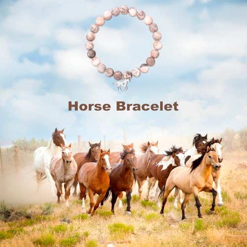 Horse Gifts for Women- Horse Bracelet, Horse Stuff for Horse Rider Horse trainer, Horse Girl Gifts for Horse Lovers with Positive Quote Card, horse Jewelry Gifts for Graduation Birthday Anniversary2