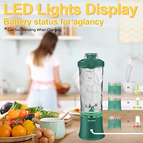 Portable-Blender-Personal-Size-Blender-for-Shakes-and-Smoothies-with-6-Blades-Mini-Blender-20-Oz-for-KitchenHomeTravelGreen