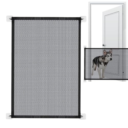 Barrera para perro y cachorro - Protección para puerta cachorro perro | sin taladrar, seguridad escamotable para gatito conejo gato cocina salón dormitorio pasillo