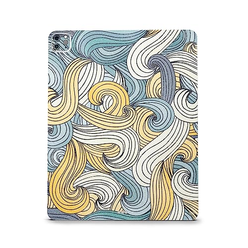 Image of MightySkins Carbon Fiber Skin Compatible with Apple iPad Pro 12.9 inch M2 6th Gen (2022) Full Wrap Kit - Turbulence | Protective, Durable Textured Carbon Fiber Finish | Easy to Apply | Made in The USA