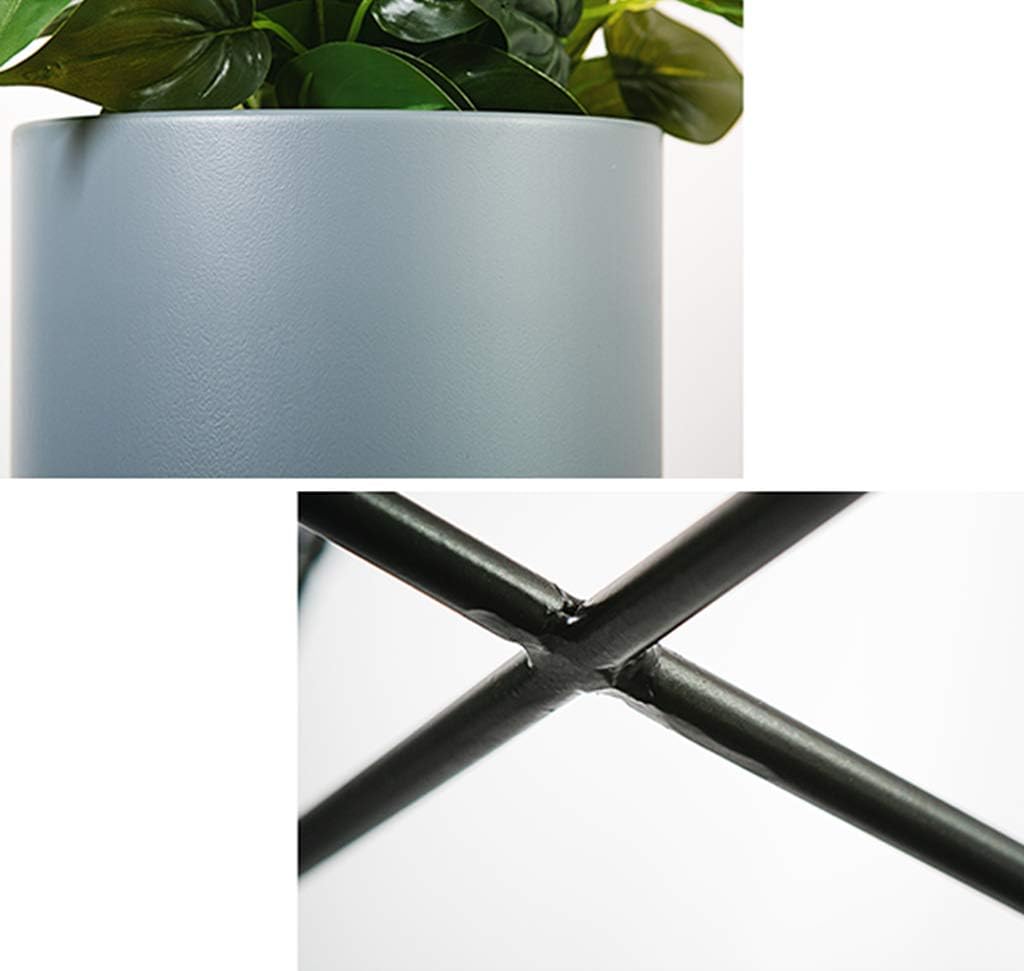 Nordic Outdoor Metal Flower Rack Living Room Balcony Decoration Plant Pot Shelf Iron Art Herb Bonsai Display Shelves Floor-Stand(S+L)