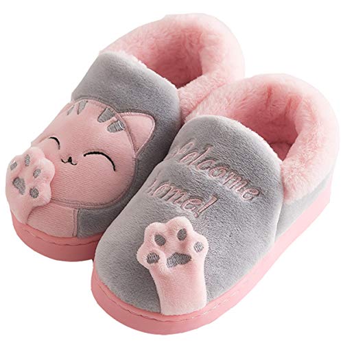 Niñas Niños Zapatillas Invierno Otoño Slippers Casa Interior Caliente Pantuflas Suave Algodón Animados Historieta Zapatos Mujer Hombres, 28/29 EU - 200 manufacturer size