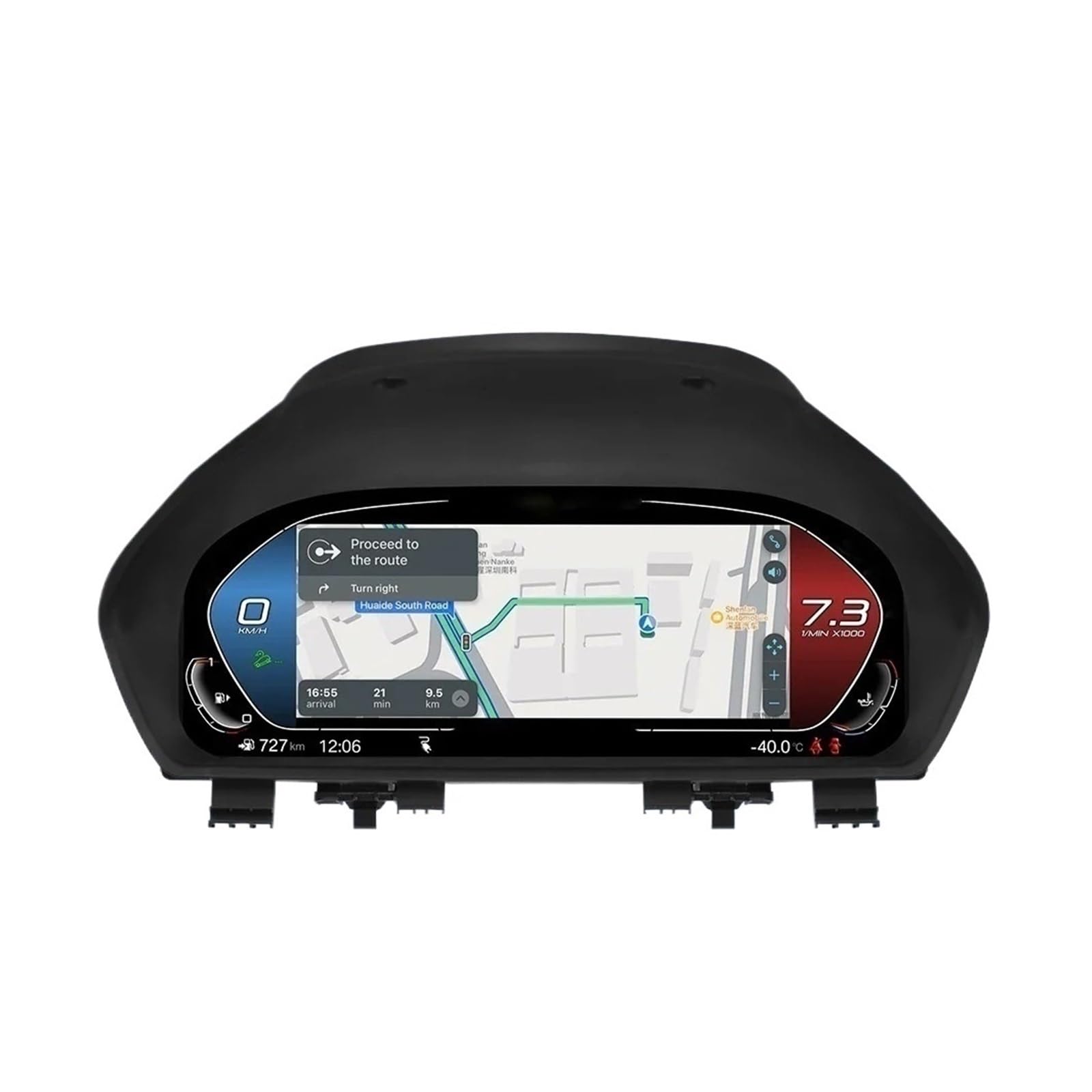 Quadro strumenti digitale da 12,3 '' compatibile con BMW Serie 3 4 F30 F31 F32 F33 F34 F36 Pannello cruscotto LCD Tachimetro Cabina di pilotaggio virtuale(Without HUD)