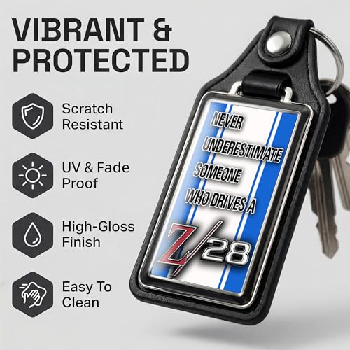 Image of Brotherhood Car Key Chain for Camaro - Classic Models Keychain for Men and Women Gift Key Ring - -