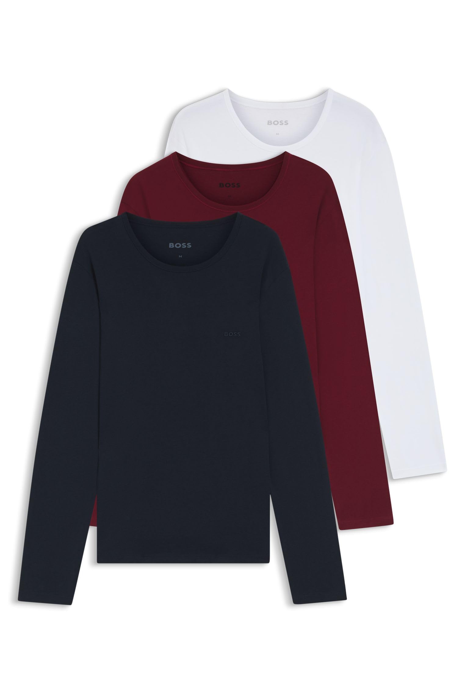 BOSS Herren Lsshirtrn 3p Classic 10243514 Underw_Longsleeve (1er Pack)
