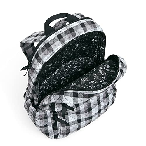 Image of Vera Bradley Women's Cotton Campus Backpack, Kingbird Plaid, One Size