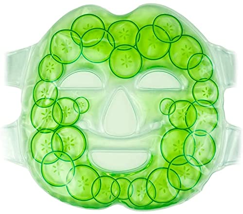 Face Ice Gel Pack with Wrap - Reusable Hot Cold Compress for Skin Care, Puffiness Eyes, Swollen Face, Cold Face Mask Gel Pack Pain Relief for Migraines, Injuries, Inflammation, Sinus Headaches, Stress