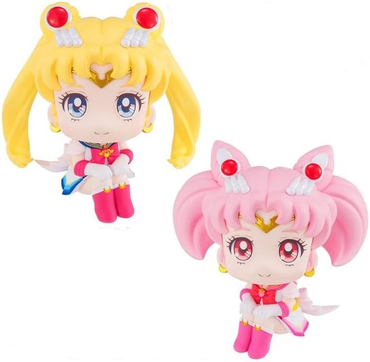 Megahouse Lookup Pretty Guardian Sailor Moon - Super Sailor Moon y Super Chibi Moon Set con regalo