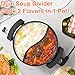 Stariver 6L Electric Hot Pot with Divider - Dual-Flavor Fondue & Shabu Shabu Pot, 1360W with 5-Temp Control, Non-Stick & BPA-Free, Perfect for Family Dinners & Parties