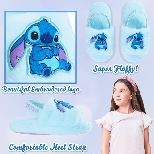 Disney Stitch Women's Fluffy Slippers, Comfy Mule House Shoes - Gifts for Women3