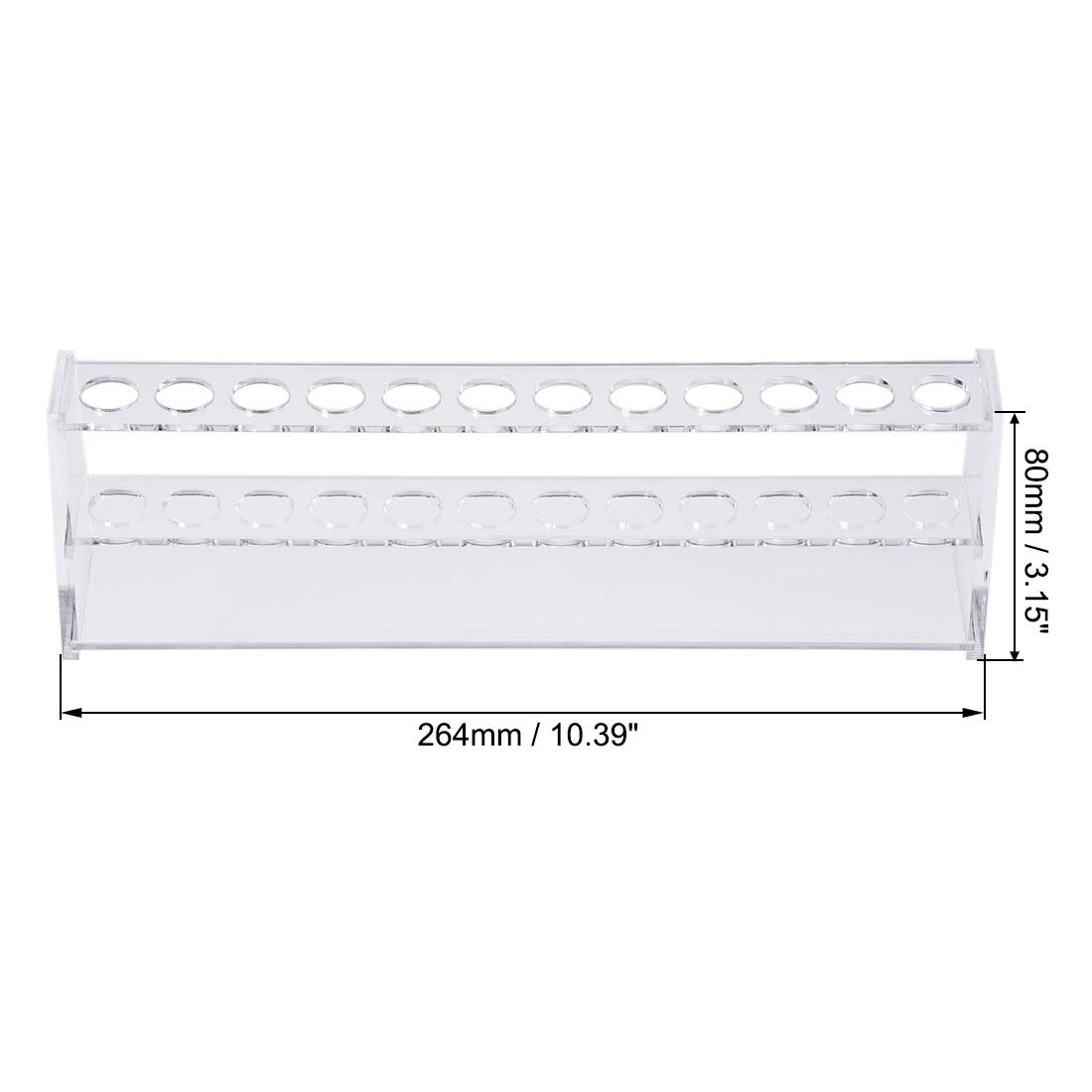 Ycagrain 2 Pièces Support Tubes à Essai 12 Puits 10ml - Porte-Tube Acrylique Transparent 16mm