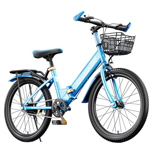 Bicicleta de Montaña Plegable de 18-20-22 Pulgadas para Niños y Niñas Estudiantes, Bicicletas de Pedales para Niños Medianos y Grandes y Adolescentes A,22 Inches
