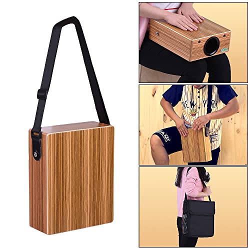 Taruor Portable Traveling Cajon Box Drum Hand Drum Wood Percussion Instrument With Strap Carrying Bag #TOP3