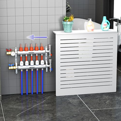 Cache-radiateur cache misère pour vieux radiateur | Étagère de rangement salon 80x70 - 3