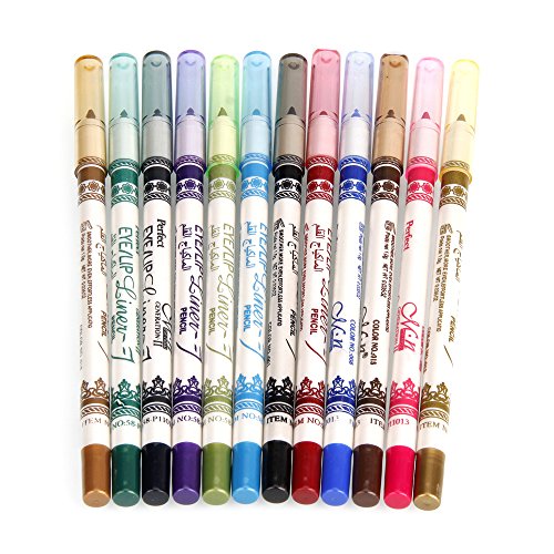 Crazy K&A Cosmetic Makeup 12 Colors Waterproof Eyeliner Eyeshadow Pen Set (#2)