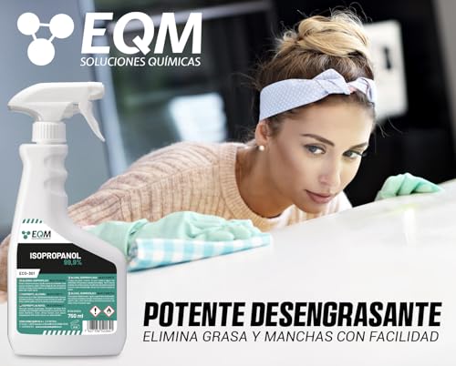 EQM - ECO-301 - Alcohol Isopropílico 99,9% - 3x750 ML - Isopropanol - Limpieza componentes electrónicos, objetivos y pantallas - Limpieza de resinas en impresión 3D - Limpiacristales y desengrasante - imagen 5