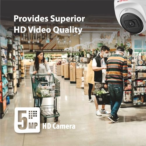Image of CP PLUS 5MP Dome CCTV Camera | 3.6mm Lens | 30M Smart IR Night Vision | Built-in Mic | DWDR | 2D DNR | BLC | Analog 4-in-1 Output AHD /TVI /CVI /CVBS | Indoor Surveillance Dome Camera | CP-URC-DC51PL3C