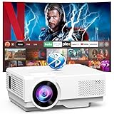 [Built-in Apps] Mini Projector with WiFi and Bluetooth, Portable Movie Projector Compatible with HDMI/Smartphone/TV Stick/Laptop