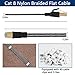 DEEGO Cat 8 Ethernet Cable 50 FT, Nylon Braided High Speed Flat Network Cable Shielded with Gold Plated RJ45 Connector, 30AWG LAN Internet Cable 40Gbps 2000Mhz Fit PS4, PS5, Switch, Router, Modem