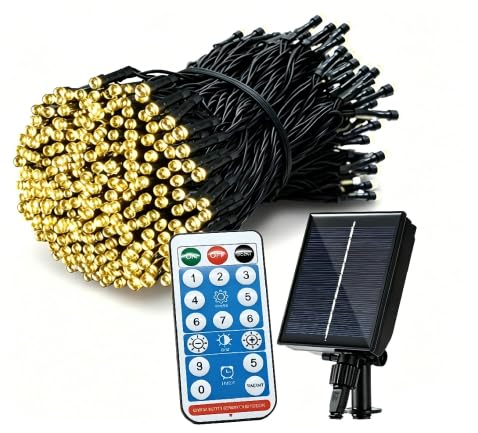 Electight ソーラー LED ストリングライト イルミネーション 30M 300LED 大容量バッテリー 8種点灯モード 夜間に自動点灯 IP65 防水 耐寒 耐久性に優れ折れにくい 屋外 室内 庭園 祝典 クリスマス 結婚式 ガーデン クリスマス 新年 パーティー 祭り 学園祭 結婚式 電球色