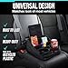 Moblorg Small Center Console for Cars, Trucks, Minivans, SUVs, Vehicle Organizer, Cup Holders, Recycled Plastic, Made in USA (Black)