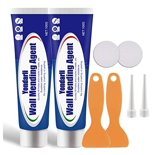 Spackle Wall Repair Kit, Drywall Repair Kit Easy to Fill Small Holes Cracks, 2 Pcs Wall Hole Filler with Scraper, Wall Putty for Filling Holes, Plaster Dent and Scratch Wall Mending Agent
