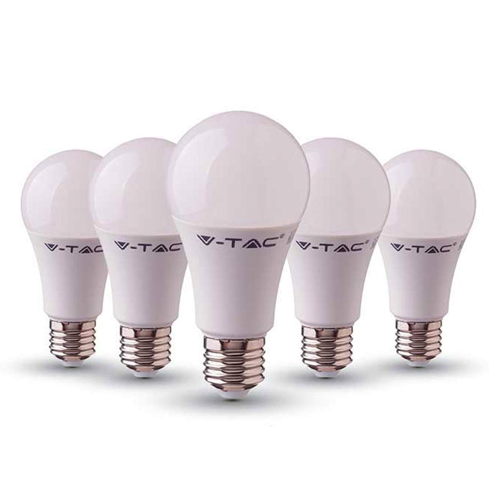 V-TAC Lampadina a LED E27, 11 W (sostituisce 75 W), luce bianca fredda, confezione da 5