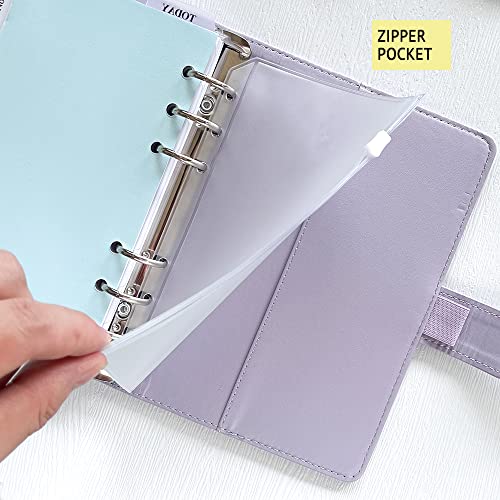 Fan&Ran 2023 Planner Binder Set A6 - Weekly And Monthly Refills, Budget Sheets, Cash Zipper Pocket, Personal Size, Purple #TOP5