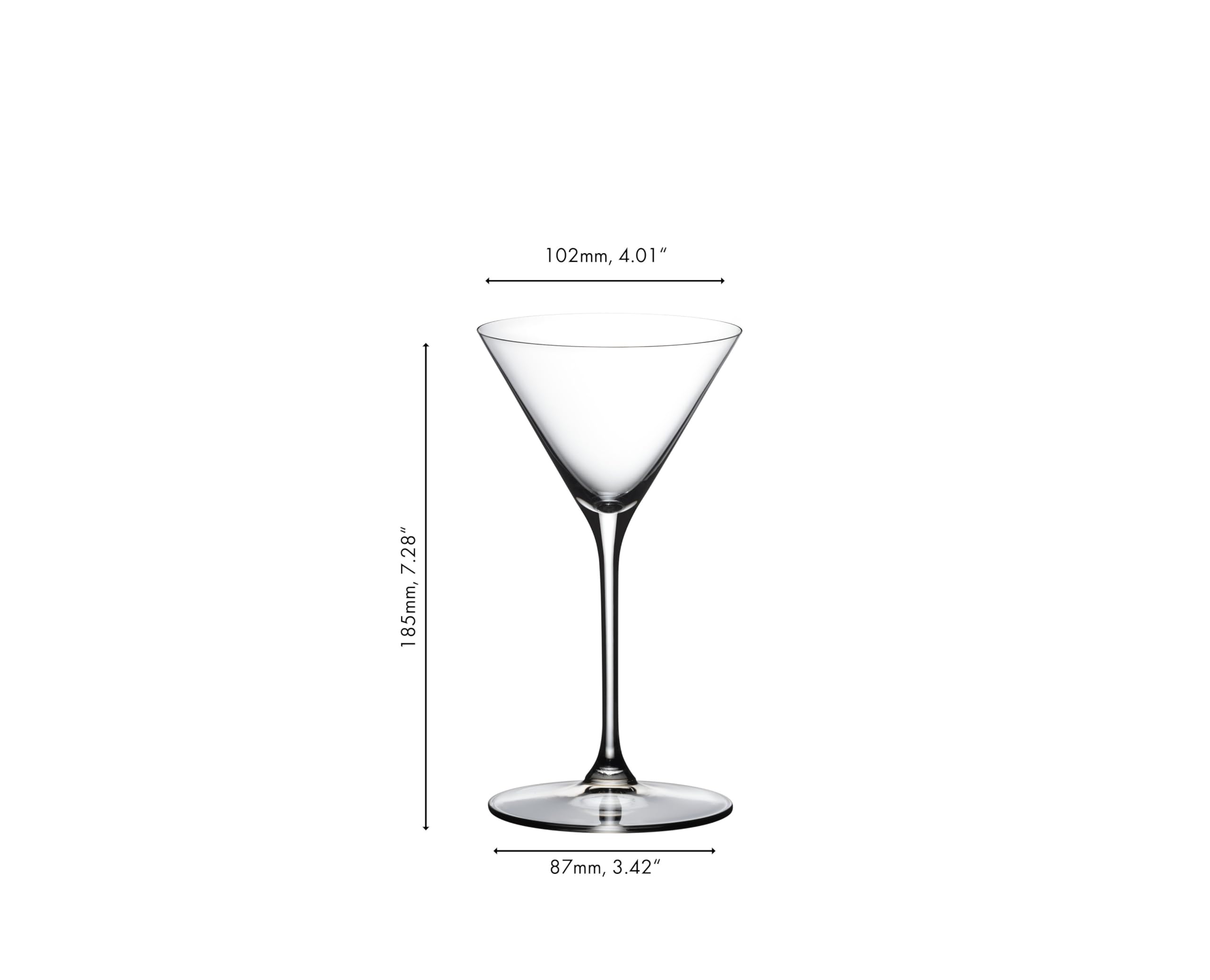 RIEDEL Grape Martini/cocktail glass, confezione da 2 pezzi, cristallo trasparente, made in macchina