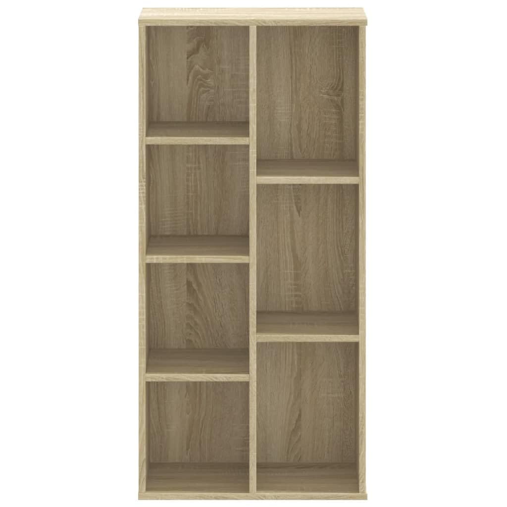 Libreria in rovere Sonoma, 50 x 25 x 105 cm, con 7 scomparti, spazio e ripiano come divisorio per soggiorno, studio, ufficio e cameretta dei bambini
