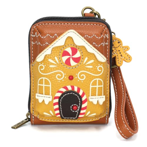Image of CHALA RFID Cute-C Credit Card Holder Wallet Wristlet - Women Faux Leather Cute-C with Strap