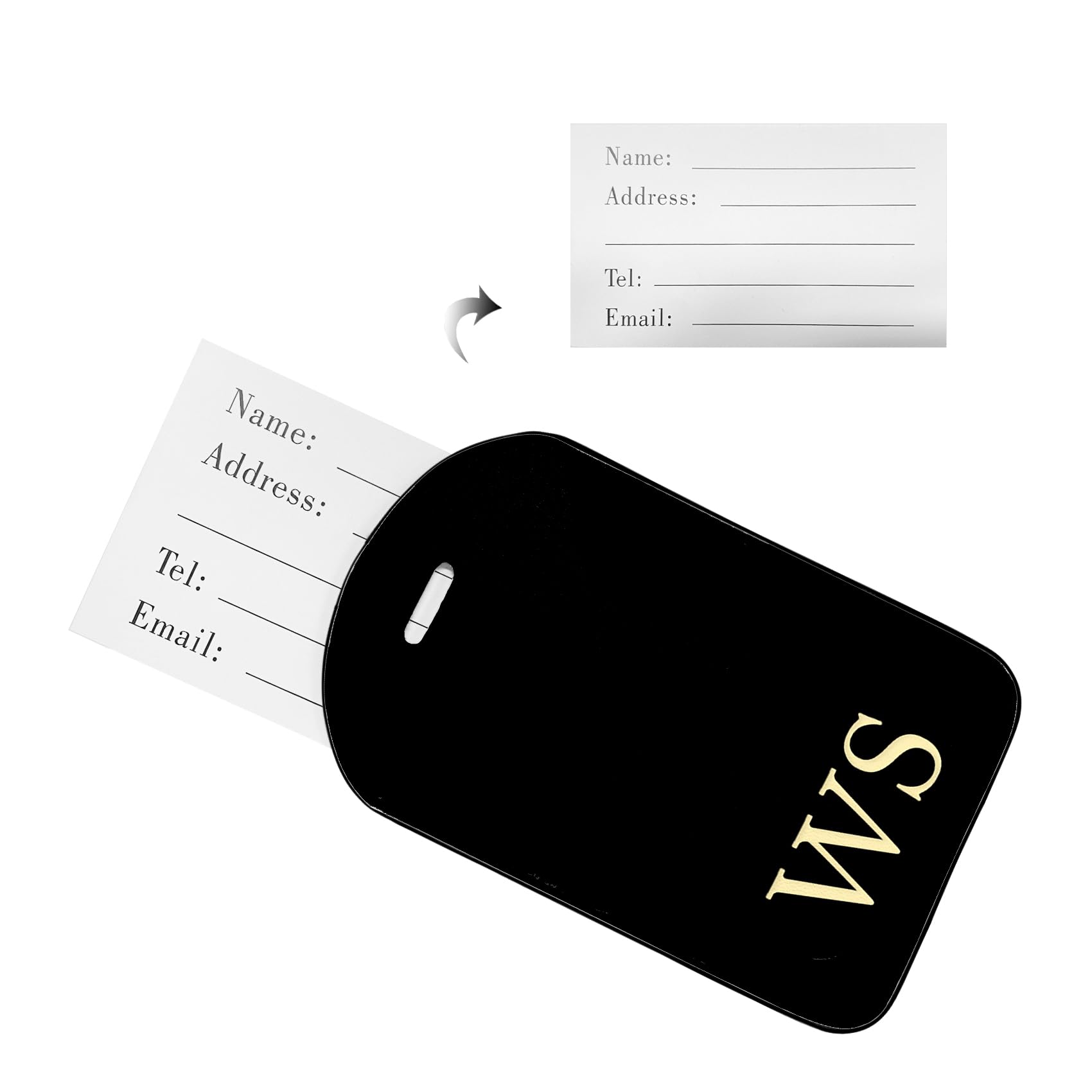 Etiqueta de equipaje de cuero personalizada con iniciales personalizadas para maletas, protección de privacidad, etiquetas de viaje, etiquetas de identificación para mujeres, hombres, crucero