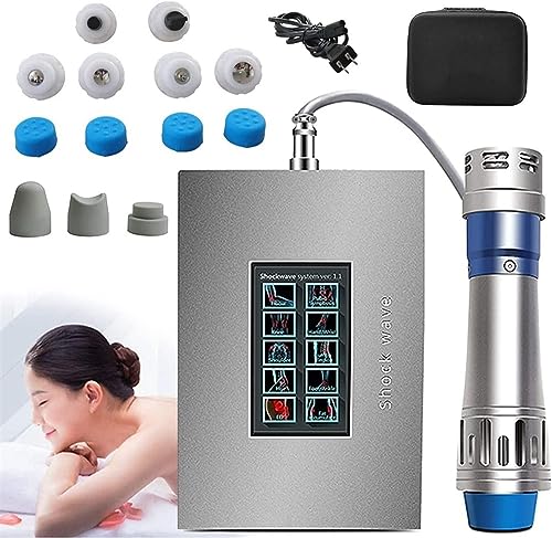 Machine de thérapie par ondes de choc portable Machine extracorporelle professionnelle à ondes de choc ED Masseur de soulagement de la douleur avec 9 têtes de massage Appareil de massage extracorporel