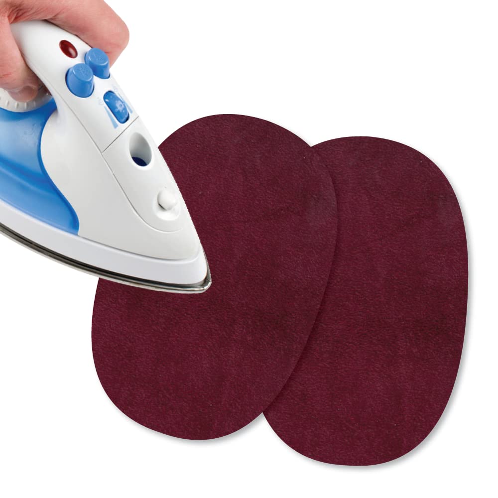 Toppe Termoadesive Scamosciate Blu Scuro - 2 Pezzi 16x11 Cm Per Riparare Vestiti Con Ferro - Foto 4