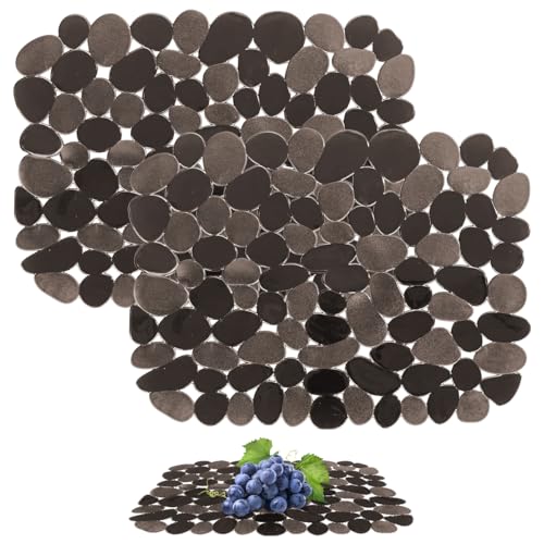 2 Pièces Tapis D'évier de Cuisine, 30 * 40 cm Protection Evier Cuisine, PVC Tapis Fond Evier Cuisine, Découpables Tapis Evier Cuisine Egouttoir, Forme...