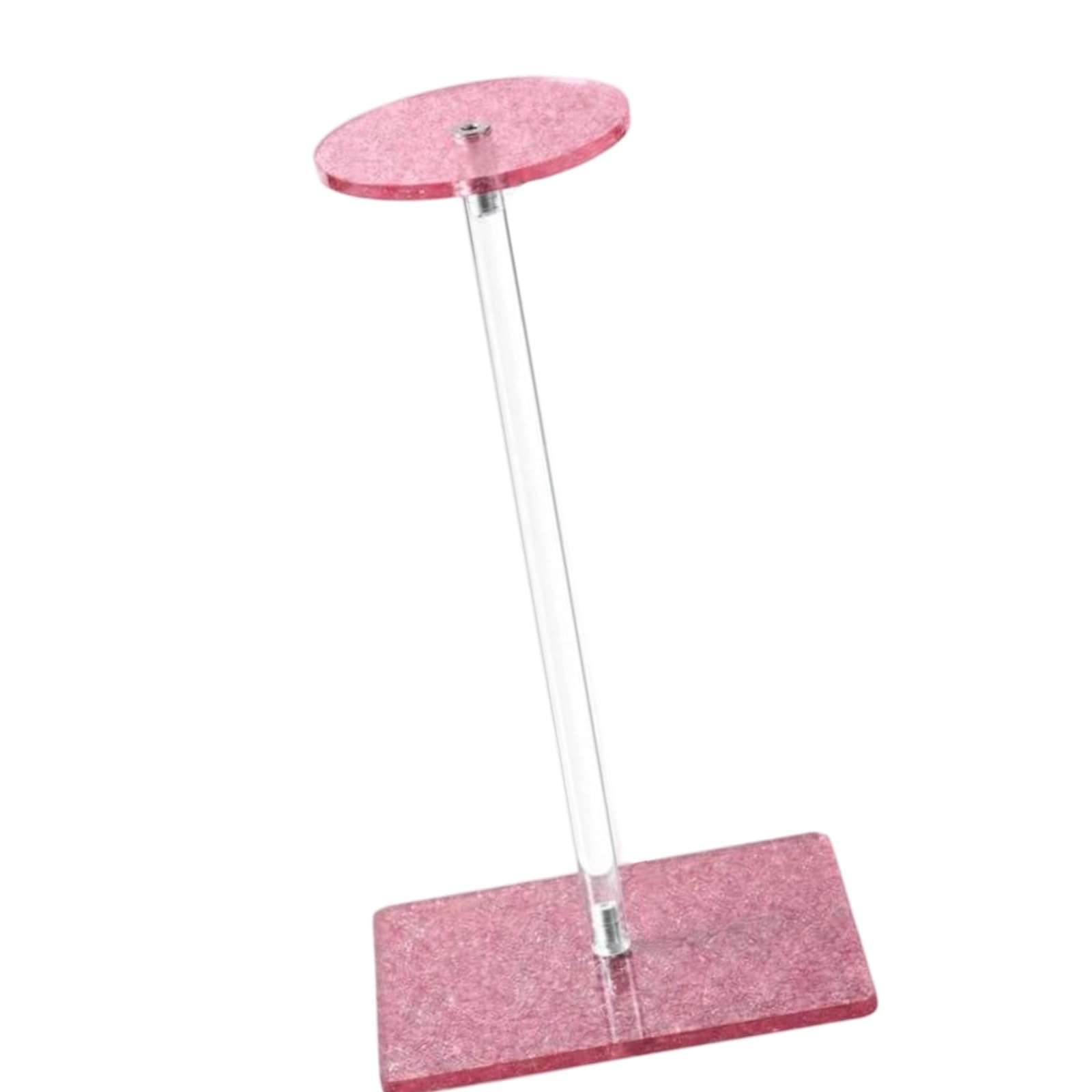 Elnwnnkc Display Stand for Desk or Dresser, Acrylic Tabletop Hat Holder for Baseball Caps and Bucket Hats with Clear Rod Acrylic Hat Display Stand Baseball Cap